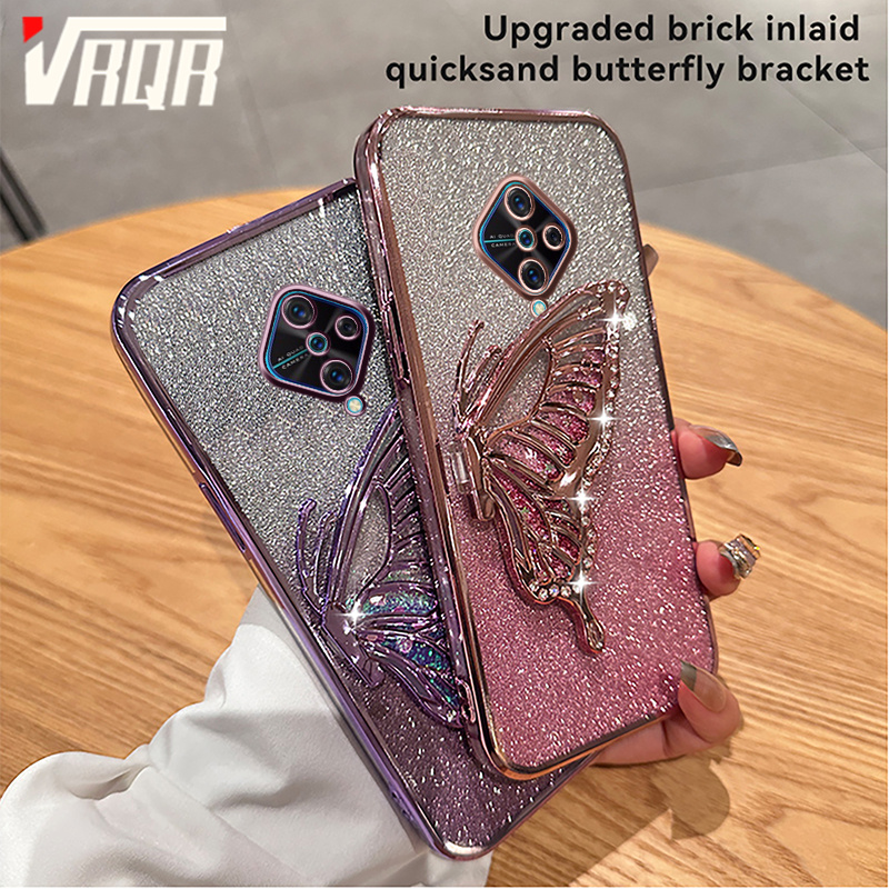 Meesho Vivo S1 Pro Back Cover With Holder Pink Vivo S1 Pro Back