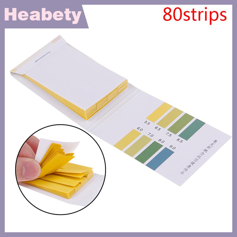 Heabety 80 Dải mét chỉ báo giá trị pH 5.5-9.0 giấy kiểm tra GiấY Quỳ axit kiềm