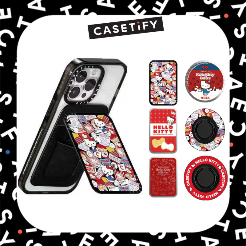  CASETiFY x Hello Kitty Magnetic Holder Card Holder Stand with Magsafe Stand Wallet Card Holder Magsafe PopGrip Phone Stands Card Case 
