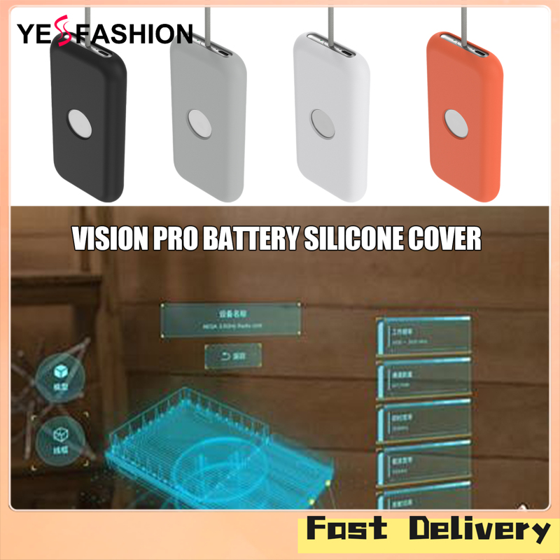 Yesfashion Store IN stock Silicone Case Battery Sleeve Protective Cover Scratch-Resistant Protection Cover Accessories Anti-Collision Protector Cover Compatible For Vision Pro Battery ราคา 106 บาท*ส่งฟรี