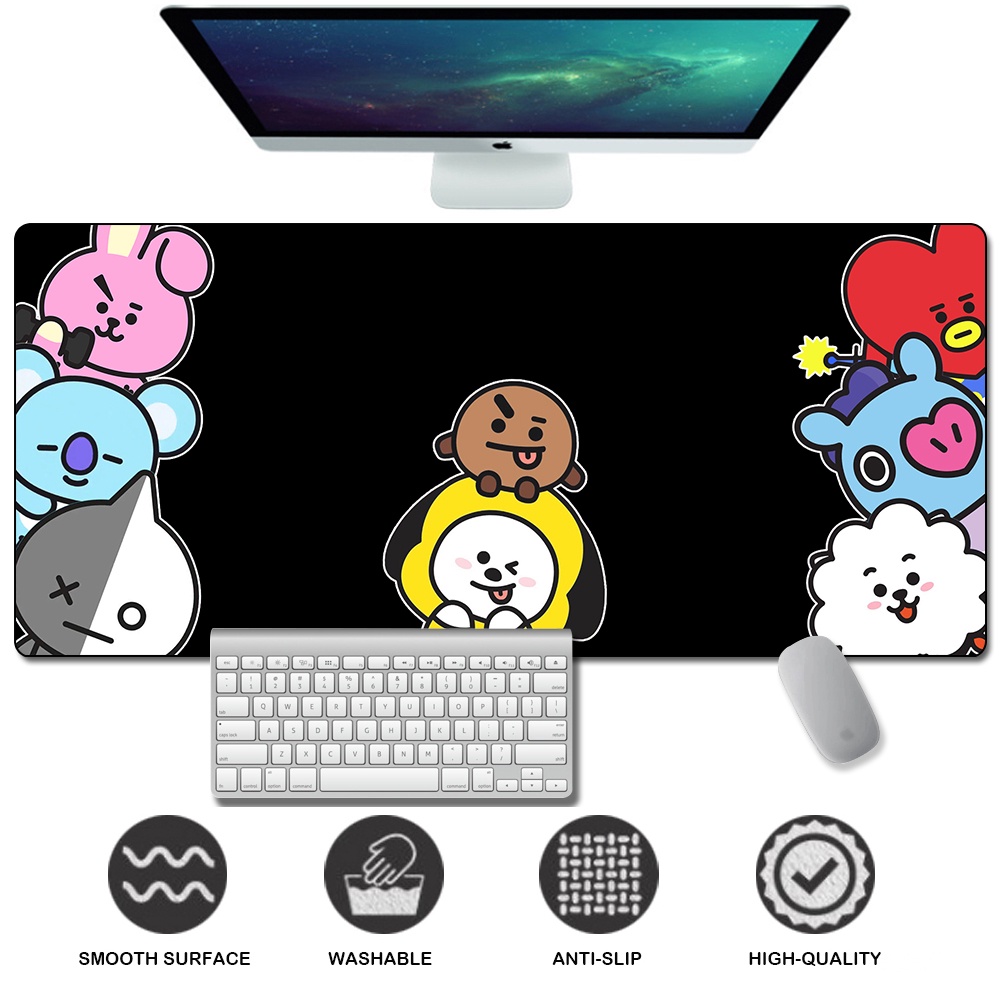 Trò chơi Mousepad Chuột lớn Trò chơi Mousepad Bàn thảm Bàn thảm BTS BT21 K-POP Bangtan Boys