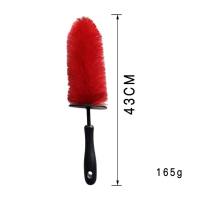 LUXERY Soft Bristles Wheel Cleaning Brush Flexible Bristle Head Non-Scratch Cleaning Rim Cleaning Brush  Plastic Auto Detailing Brush Auto Detailing