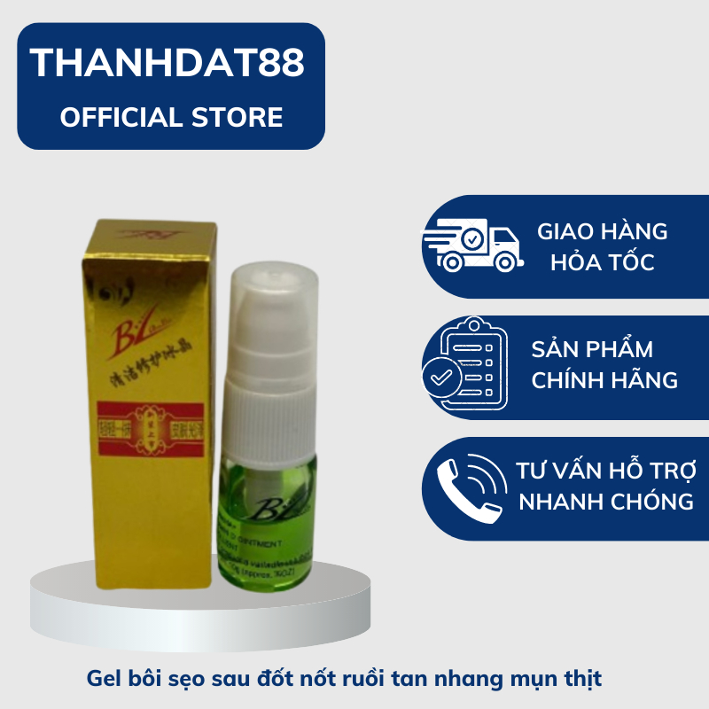 Gel bôi sẹo sau đốt nốt ruồi tan nhang mụn thịt