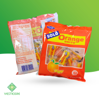 Solo Orange Swits Jelly Candy 35pcs | Sweet Orange Gummies | Sugar-Coated Chewy Candy | Individually Wrapped |