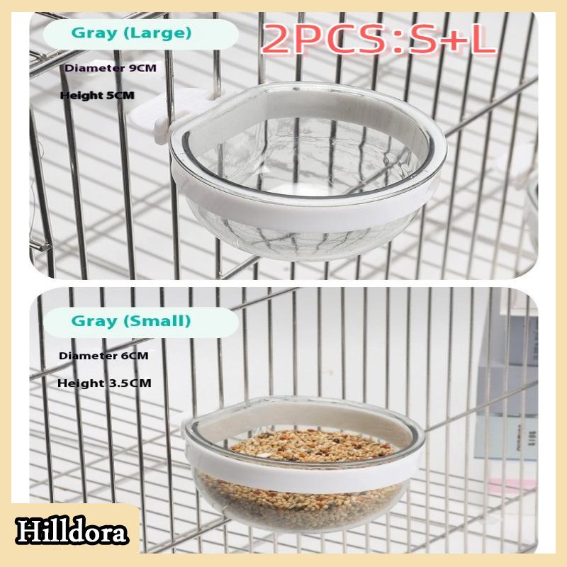 [Hilldora] Bird Feeding Bowl Detachable Transparent Bowl Plastic Food Cup For Cage Convenient Hanging Water Feeder For Parrots - 6
