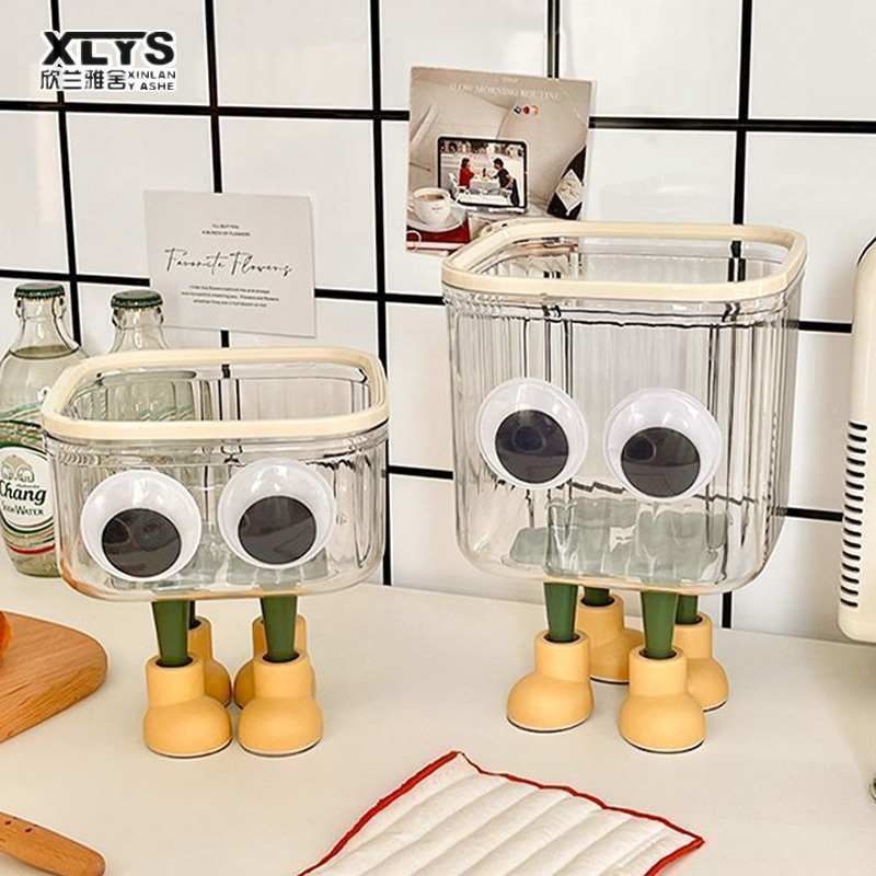 garbage can Garbage storage bucket Cute transparent desktop small trash can student desk dormitory office high value with lid storage waste paper basket ราคา 255 บาท*ส่งฟรี