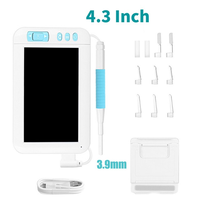 Kỹ thuật số otoscope với màn hình 3.9 mét 1080P HD Tai phạm vi nội soi Máy vệ sinh tai với 2500mAh có thể sạc lại