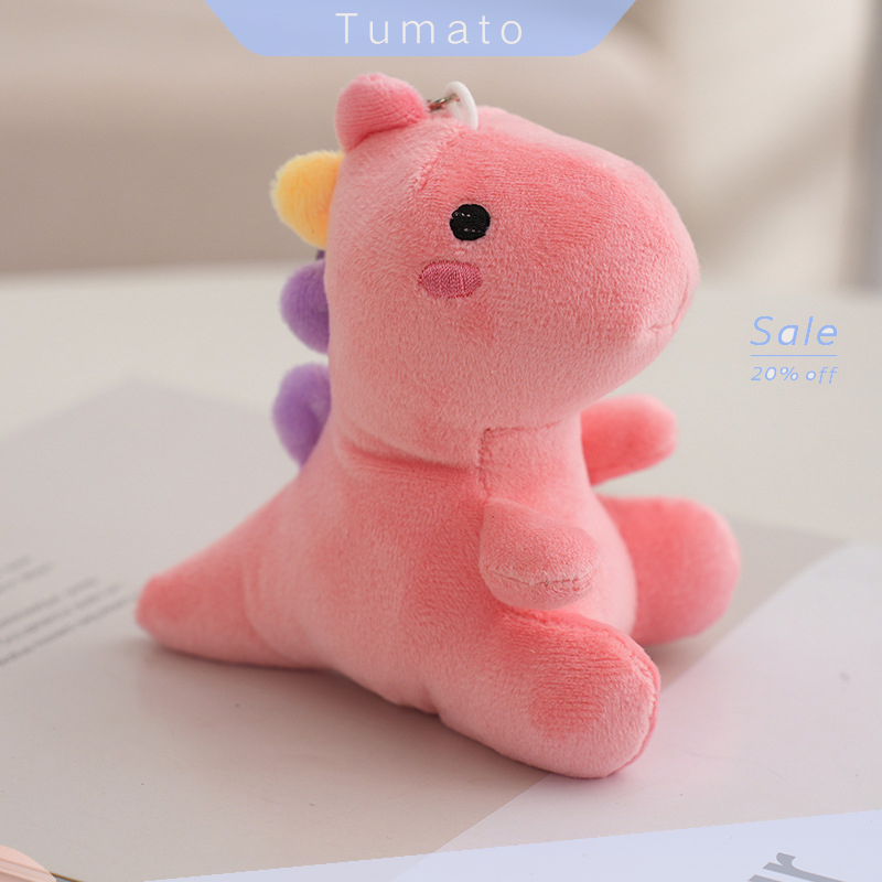 Tumato 1 chiếc móc khóa móc Khóa Búp Bê khủng long sang trọng dễ thương động vật vải nhung mềm mại hoạt hình thời trang Móc Khóa Túi trang sức ô tô đồ chơi