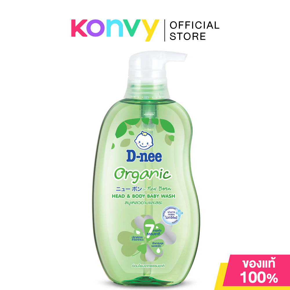 D-nee Organic Head&Body Baby Wash For Newborn 380ml ดีนี่ สบู่เหลวอาบน้ำและสระผม (Green/Sakura/Alway Happy/Sweet Dream)