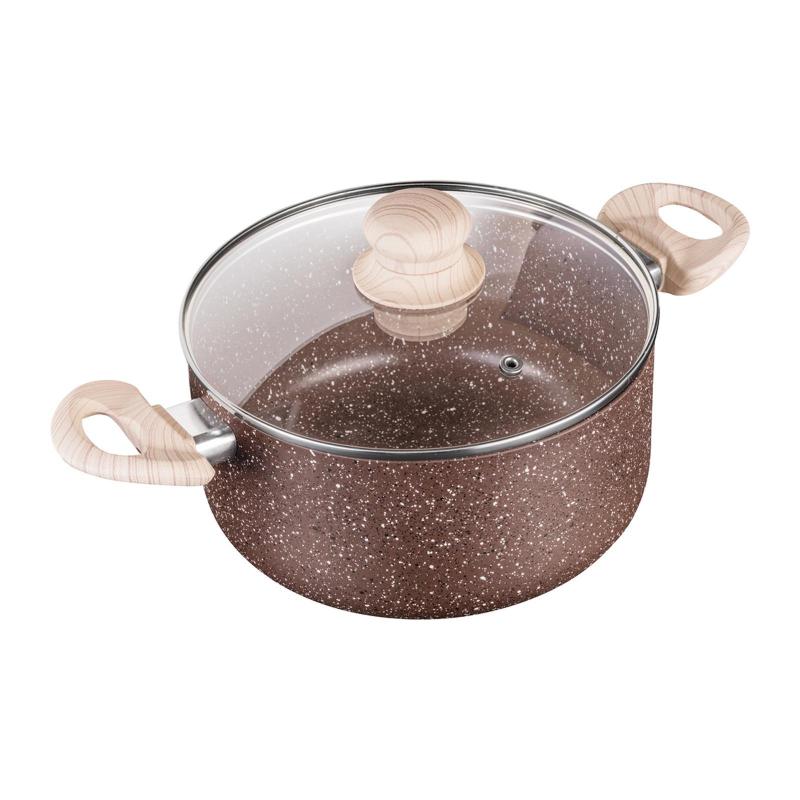 Lamart Casserole W/Lid 24Cm Marble (Brown) Singapore