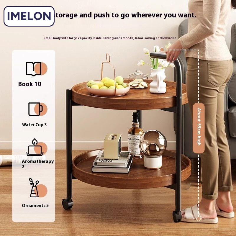 IMELON Bàn Sofa Di Động Có Kệ Lưu Trữ Phong Cách Hiện Đại