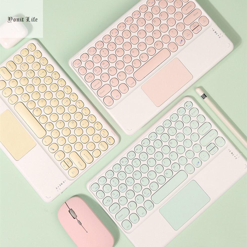 YONIT Mini 1PC Máy tính xách tay 78 Keycaps PC Máy Tính Bảng Siêu Mỏng Máy tính bảng Có thể sạc lại Touchpad Bàn Phím Bàn Phím không dây 5.0 cảm ứng Bàn Phím Bluetooth Bàn Phím