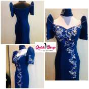 Filipiniana neoprene long gown for sponsors/occasion