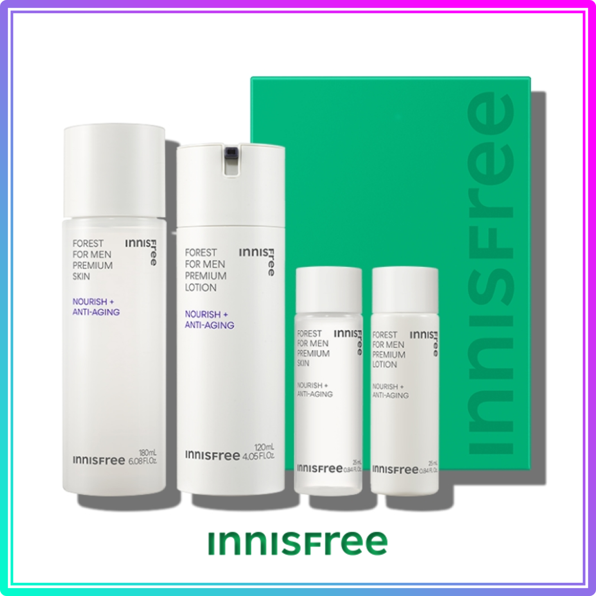 Rừng Innisfree cho Nam Bộ chăm sóc da cao cấp (2024 quảng cáo)