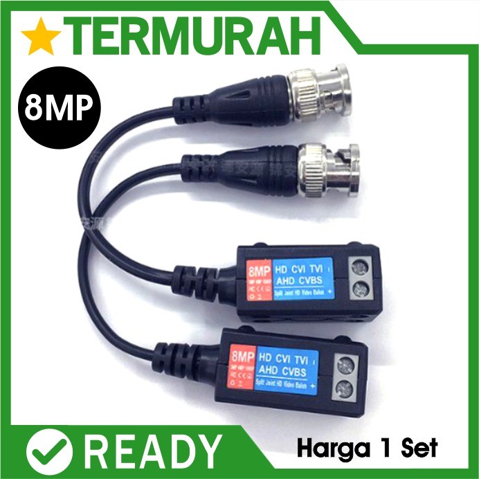 VIDEO BALUN CCTV 8MP AHD HDCVI TVi HDTVi original taiwan balon Harga 15,990 rupiah*Gratis Ongkir