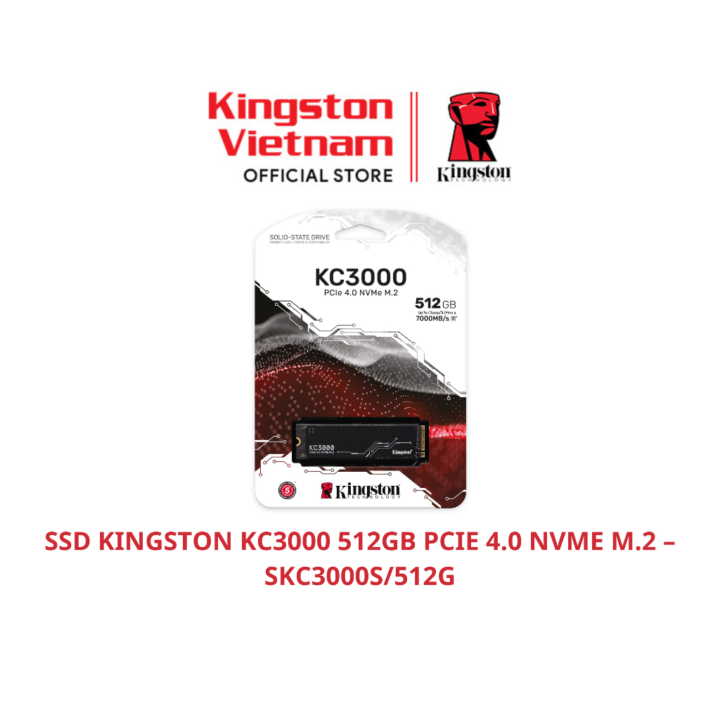 Ổ Cứng SSD Kingston KC3000 PCIe 4.0 NVMe M.2 – SKC3000|512GB|1024GB|2048GB