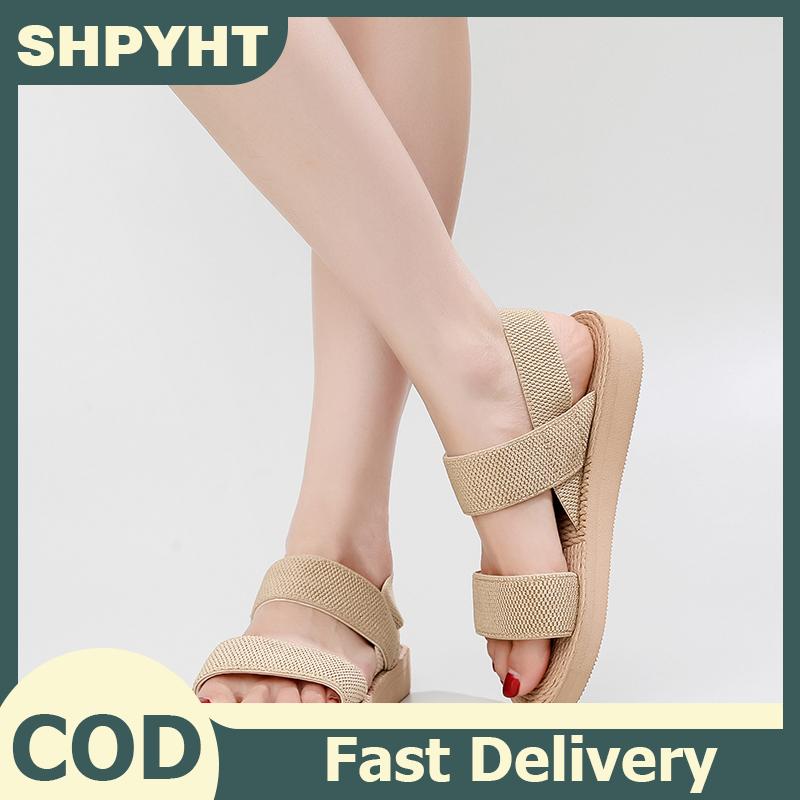 SHPYHT Fashionable Flat Non-Slip Soft Casual Beach Low Top Roman Sandals For Women ราคา 93 บาท*ส่งฟรี