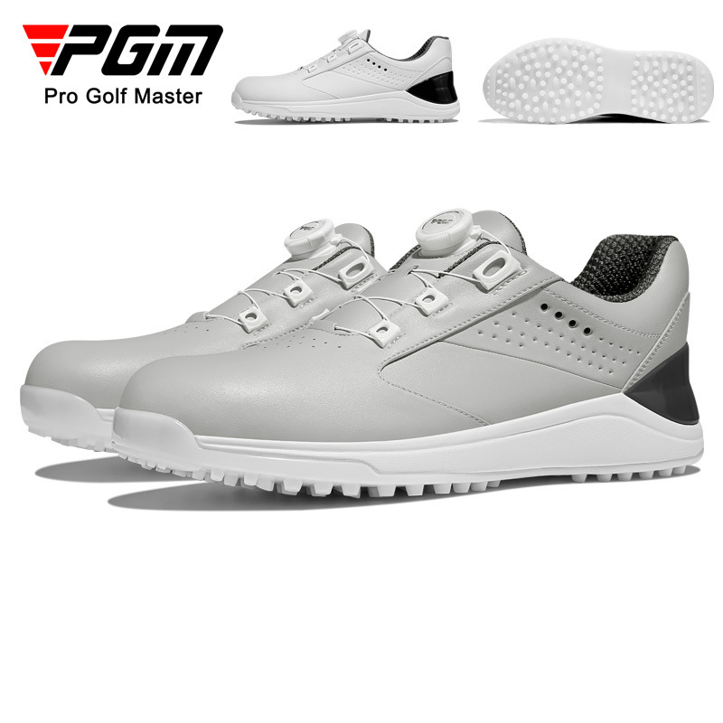 Pgm giày chơi golf cho nam không thấm nước chống sideslip sợi nhỏ da Giày thể thao đơn giản Sneakers Knob khóa giày xz309