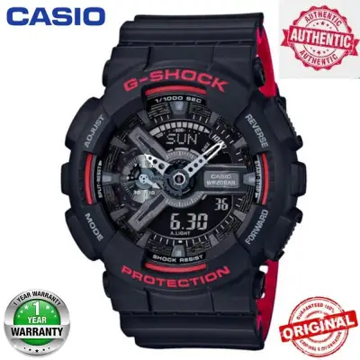 (Ready Stock）Original G Shock GA110 Black Red Wrist Watch Men Sport Watches GA110