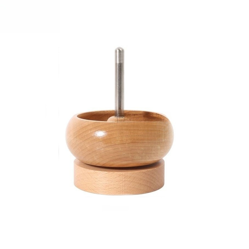 COLORF Solid Wood Wooden Bead Spinner Easy Rotation Automatic Speed Bead Loader Spinner Beading Supplies Wooden Bead Stringing Tool Jewelry Making