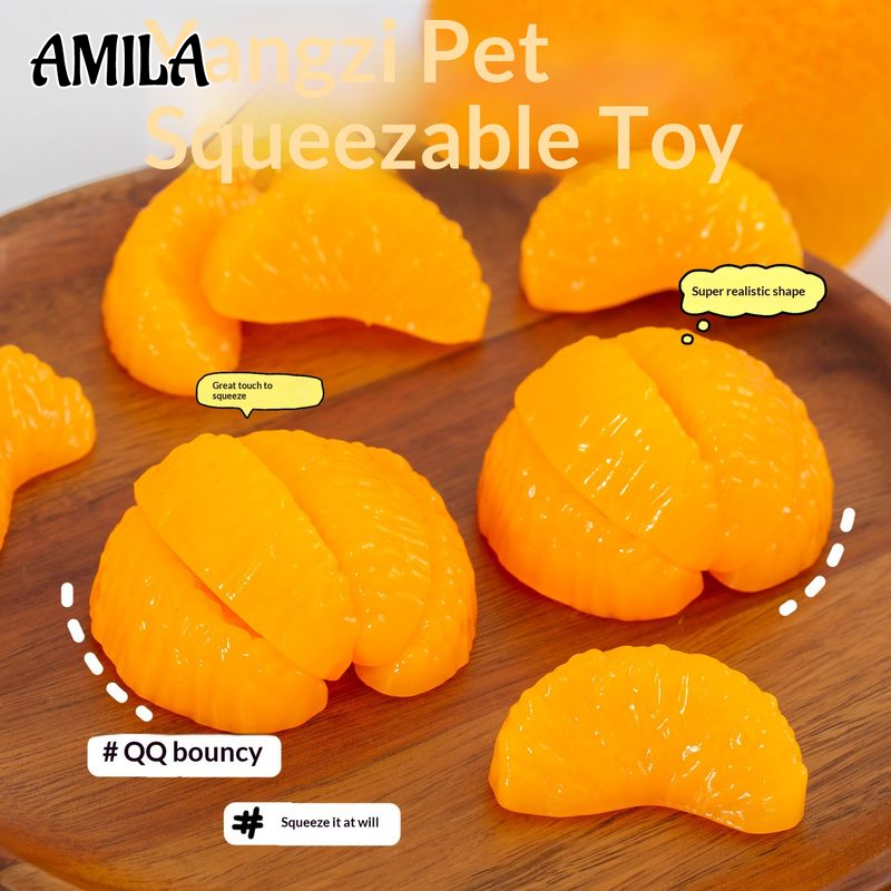 AMILA Realistic Orange Slice Squishy Toy - Soft, Bouncy Stress Relief Fidget for Adults and Kids ราคา 19 บาท*ส่งฟรี