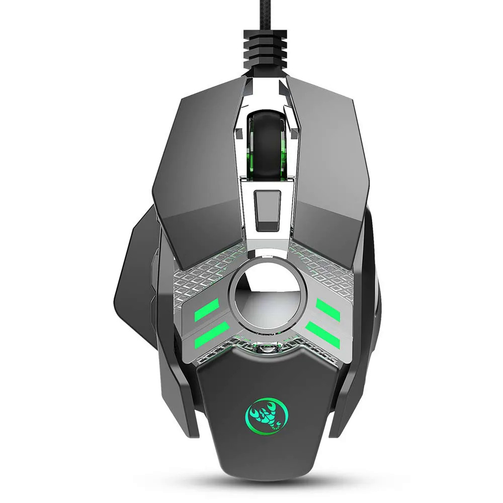Cho pubg fps Kim Loại Cơ khí Chuột chơi game đèn nền độ nhạy cao 7 Key Macro chương trình chuột cho phun giật kiểm soát shoting