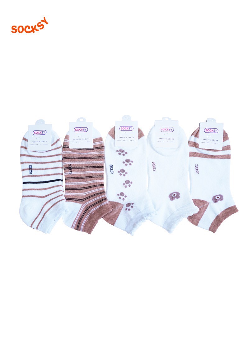Socksy Socks, Model Za-0209, Assorted Colors (Great Value Pack of 10 Pairs) ราคา 280 บาท*ส่งฟรี