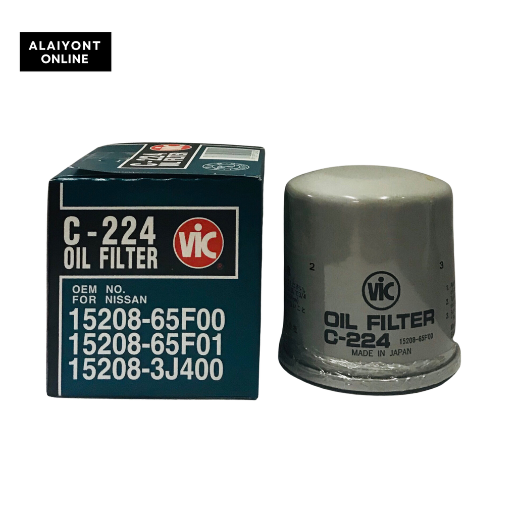 กรองเครื่อง, ไส้ กรอง น้ำมันเครื่อง, ไส้กรองน้ำมันเครื่อง NISSAN NEO,Almera,March,Sylphy,Junk,TIIDA,Cube นิสสัน (VIC C-224 / C224) ราคา 179 บาท*ส่งฟรี