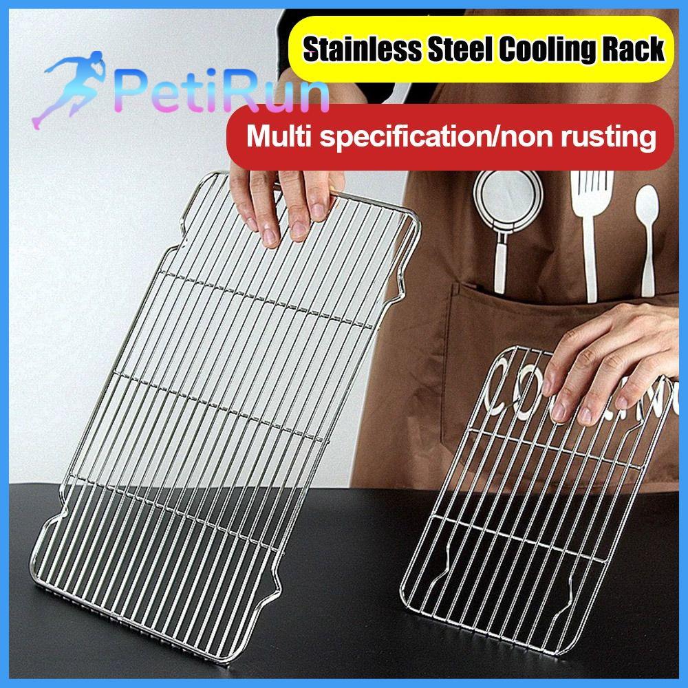 PETIRUN Thép không gỉ Giá làm mát Bạc Không dính Khay nướng BBQ Tủ làm mát bánh