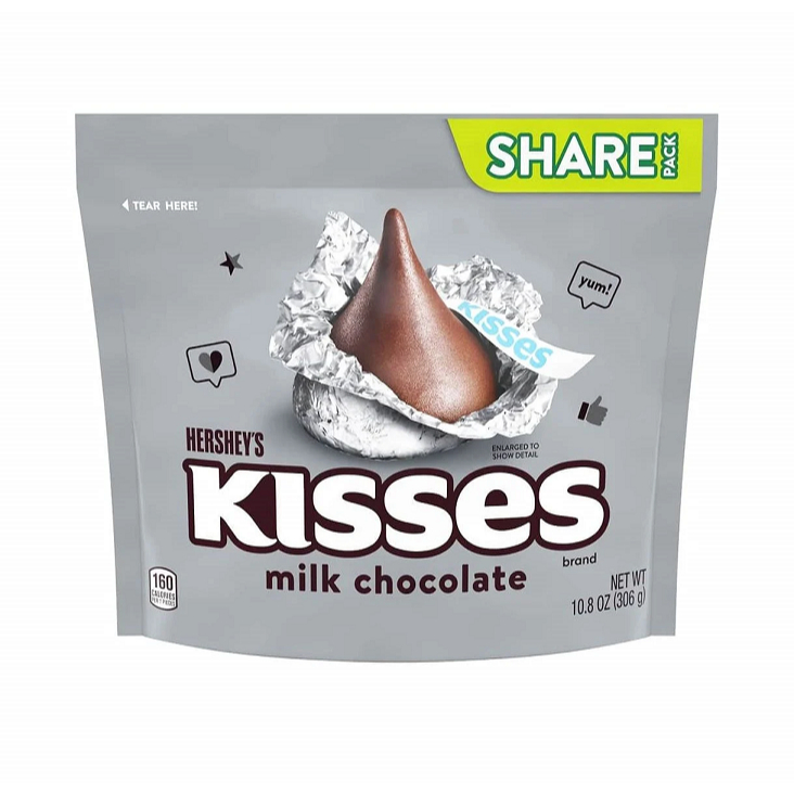 Socola Kisses sữa Hershey’s Kisses Milk Chocolate 306g