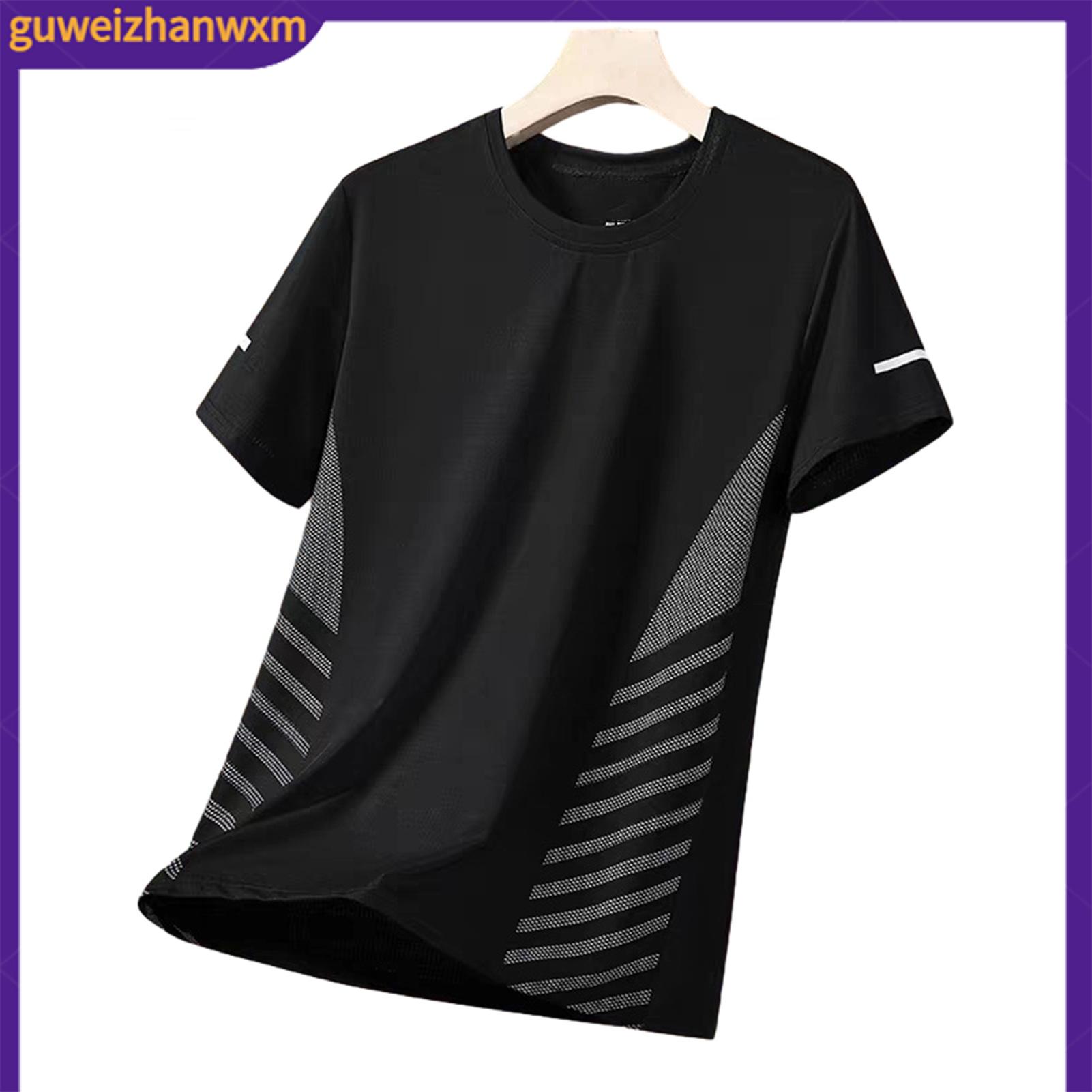Men Ventilated Sportswear Tee Casual Outdoor Men T-shirt Men's Quick-dry Breathable Mesh T-shirt Loose Fit Athletic Tee for Jogging Gym Fitness Training Outdoor Workouts – Lightweight Summer