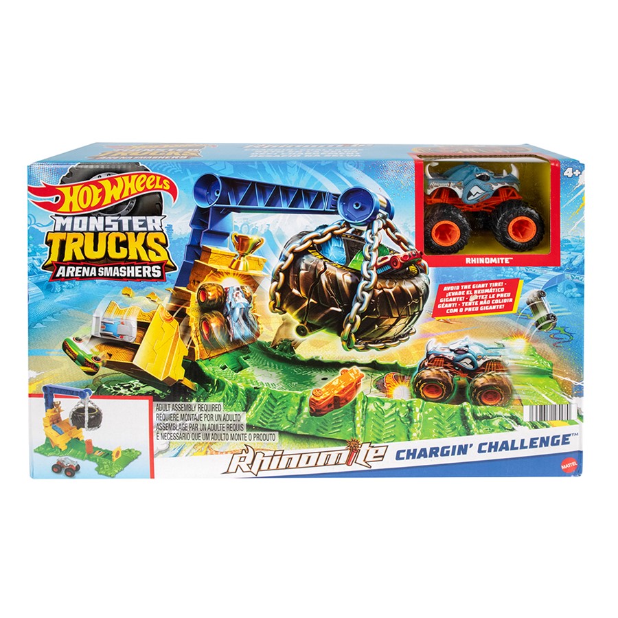 Hot Wheels Monster Trucks Rhinomite Chargin Challenge Playset ของเล่นสำหรับเด็ก (#148210) ราคา 2,495 บาท*ส่งฟรี