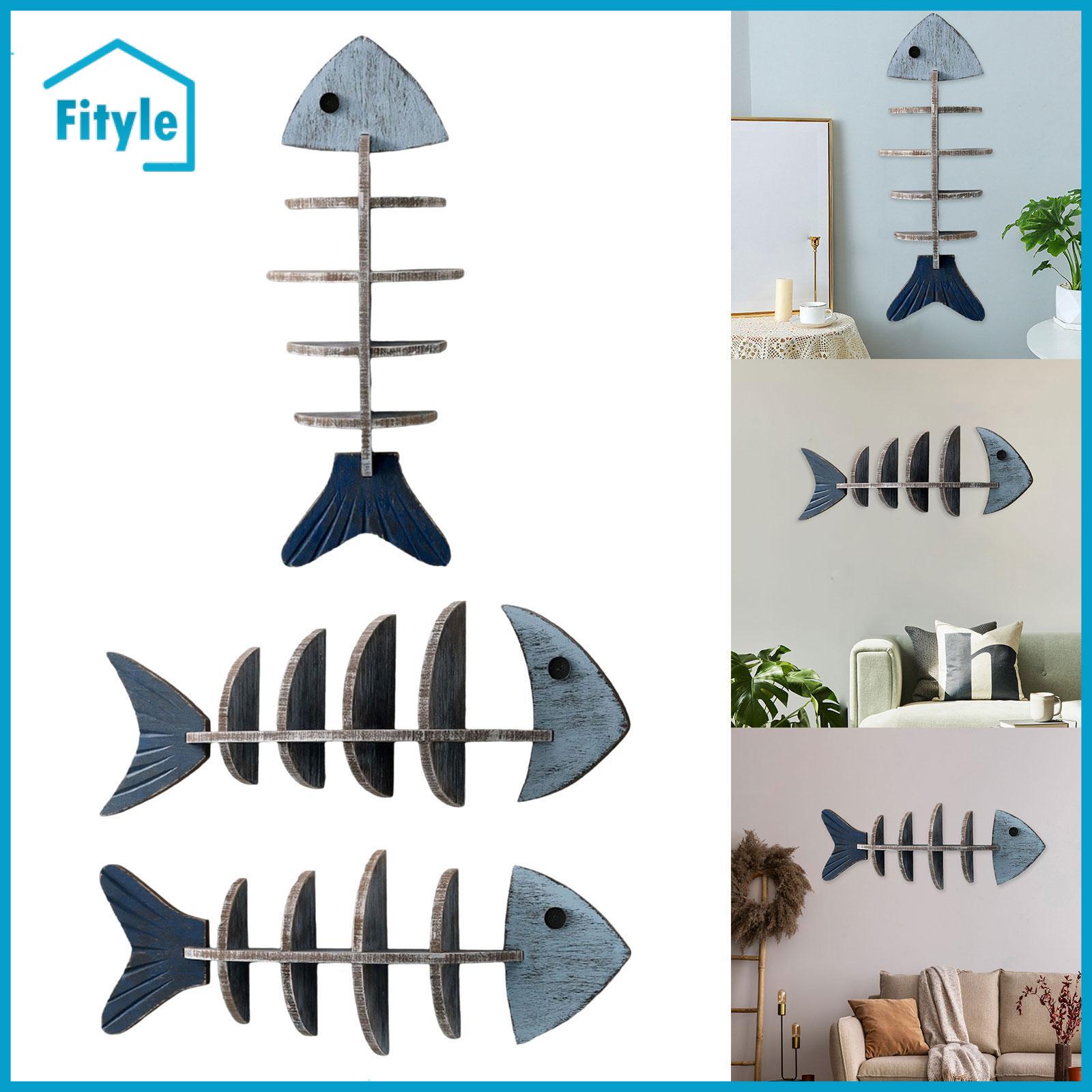 Fishbone Shape Wall Shelf Wall Mount Convenient Wooden Creative Fishbone Wall Decoration for Toys Storage Bedroom Party ราคา 2,874 บาท*ส่งฟรี