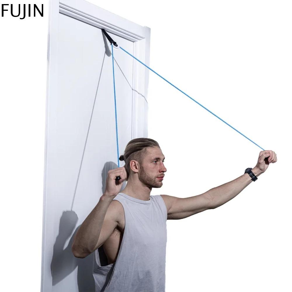 FUJIN Thuận tiện Ròng rọc đeo vai Chiều dài có thể điều chỉnh Chống mài mòn Ròng rọc tập thể dục qua cửa Phụ kiện thể thao Bền Ròng rọc tập luyện Cột Sống Cổ Nhà