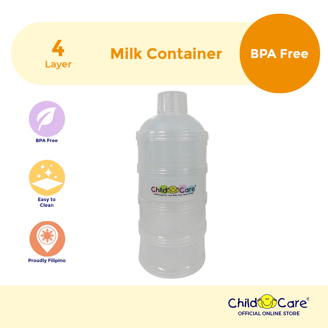 Child Care 4 Layer Stackable Baby Milk Powder Transparent Container