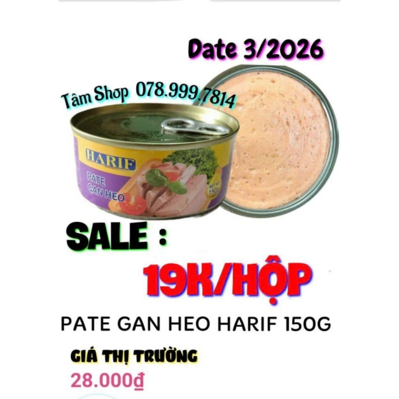 PATE GAN HEO HARIF (HỘP )