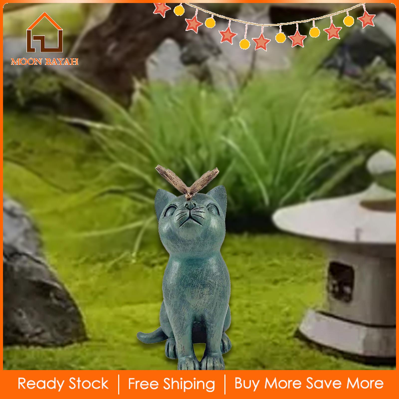 Moon BAYAH Cat with Butterfly Garden Statue Funny for Patio Cat Lovers Gardeners Indoor Giá 189,664 Đồng*Miễn phí vận chuyển