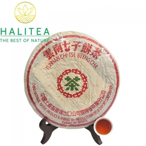 Pu-Erh Tea Ripe Zhongcha (Green Seal) 2003 – Cake 357g