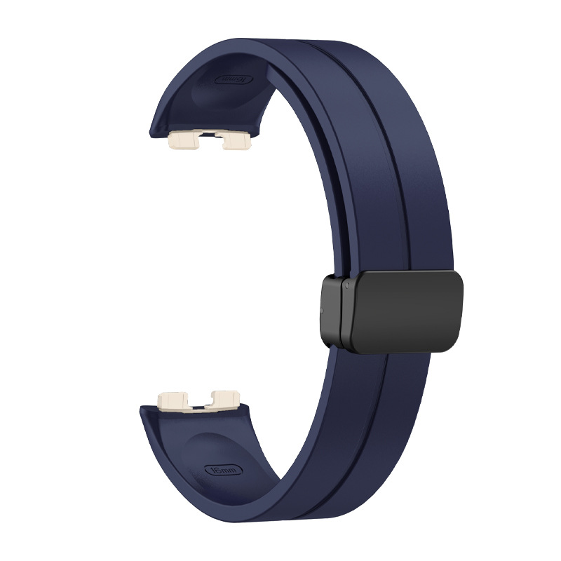 Khóa nam châm dây đồng hồ cho Huawei Band 9 8 đồng hồ nghệ thuật dây đeo silicon thể thao cho huawei