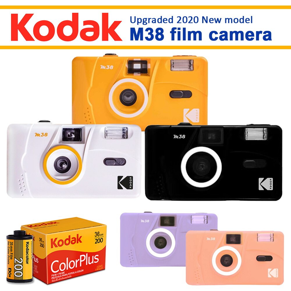 Kodak Vintage Retro M38 38Mm Tái Sử Dụng Phim Máy Ảnh Đen/Trắng/Nho/Hoa Oải Hương Màu Với Colorplus 200 Phim (1 - 3 Cuộn)