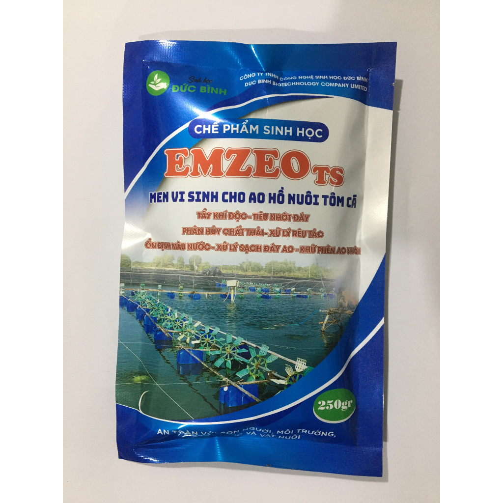 Emzeots men vi sinh xử lý nước ao hồ nuôi tôm cá 250gr