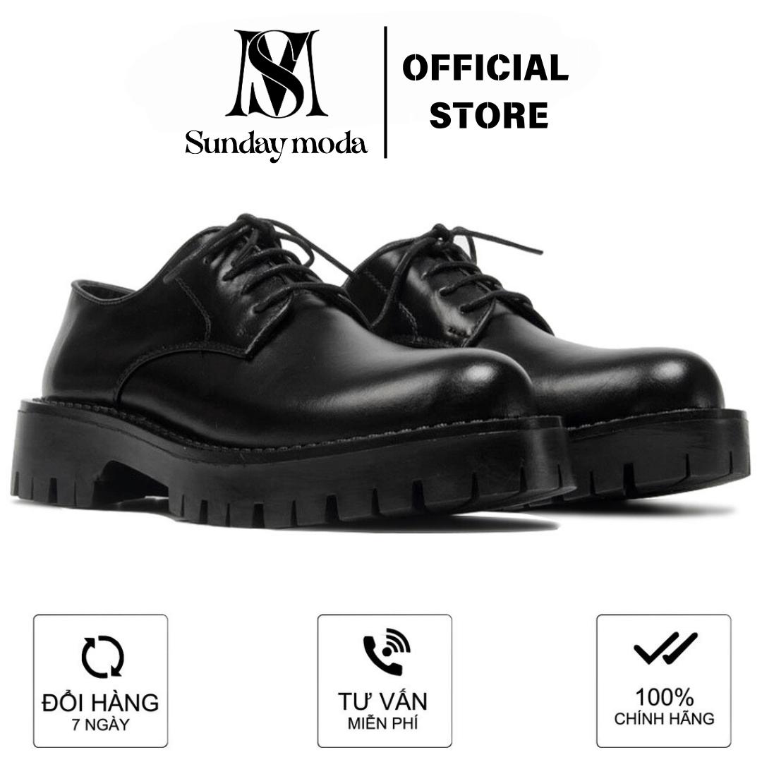 Giày Derby Chunky Sunday Moda Da Xịn Đế Cao Su Đúc Nguyên Khối Cao 6 cm Thời Trang D101