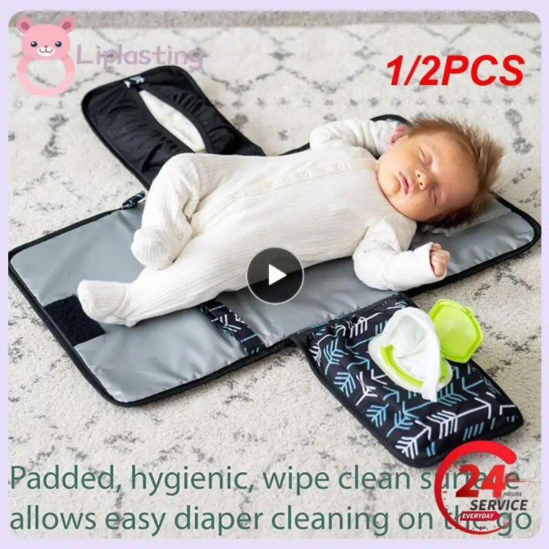 1/2PCS Portable Baby Diaper Changer Multiftional Newborn Baby Changing Table Travel Foldable Changing Mattress Cover Pads