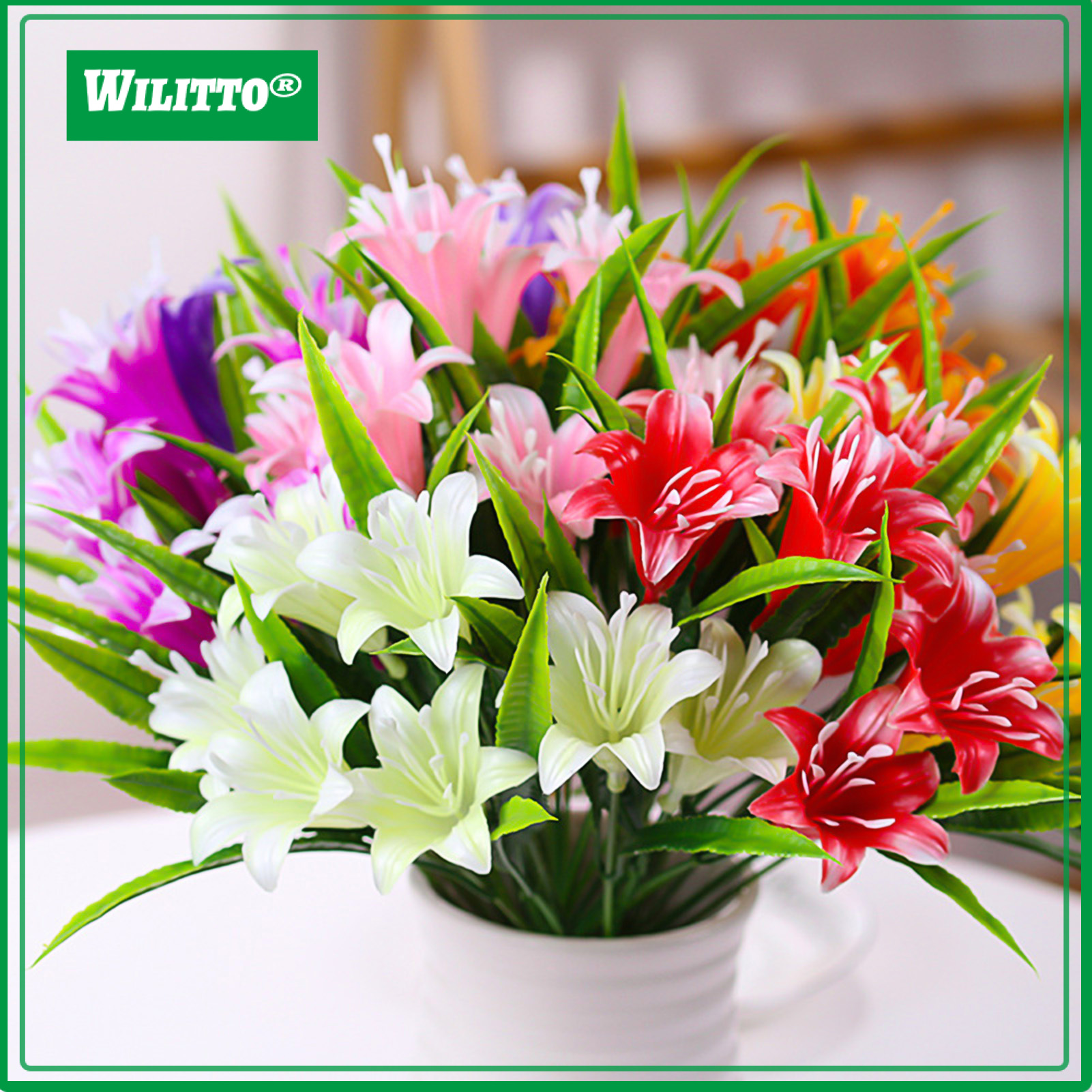 Immortal Fake Flower Decorative Anti-fade Table Centerpieces Simulation Flower Party Decor ราคา 65 บาท*ส่งฟรี