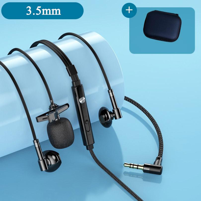 Micro Cài Áo + Tai nghe cổng 3.5mm và Tai nghe cổng Type C Thu Âm