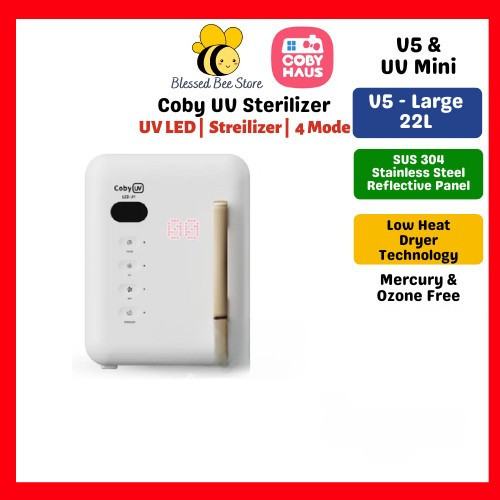 Coby UV V5 LED UV V5 Bueno Uv 16L New Waterless Sterilizer 22 L (2 Years Warranty) Coby LED UV Mini V5 16L ( 1 Year Warranty )