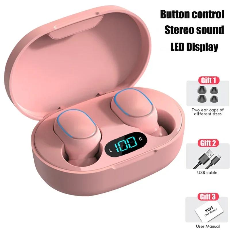 E7s bluetooth không dây Tai nghe kèm Micro Màn hình LED Tai nghe nhét tai earbuds cho Iphone Xiaomi 
