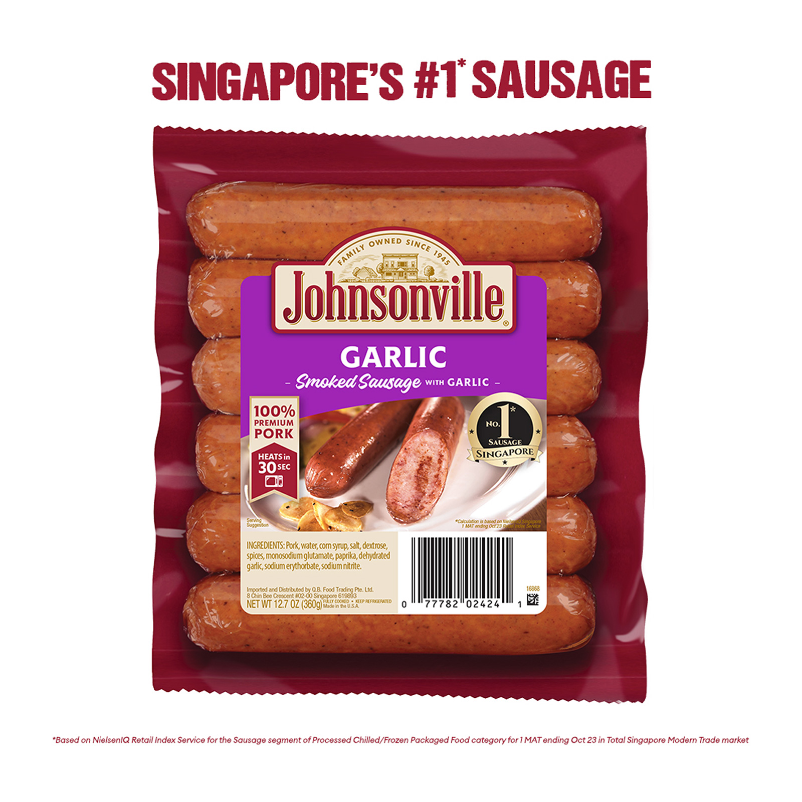 Johnsonville Smoked Bratwurst Sausages Lazada Singapore