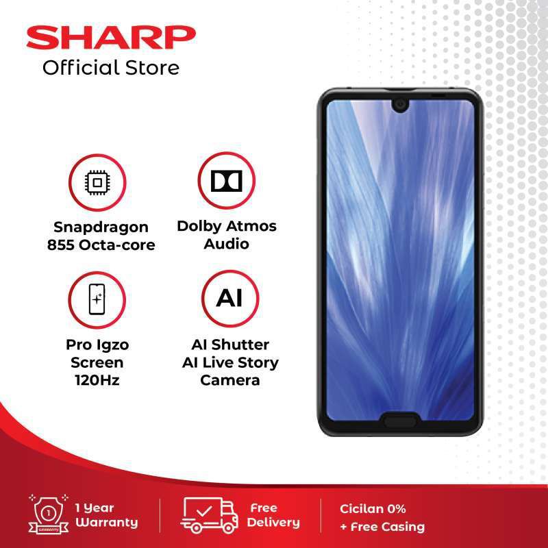 AQUOS R3 Series BLACK SMARTPHONE - Merek ALWAYS BAHAGIA Harga 9,500,800 rupiah*Gratis Ongkir