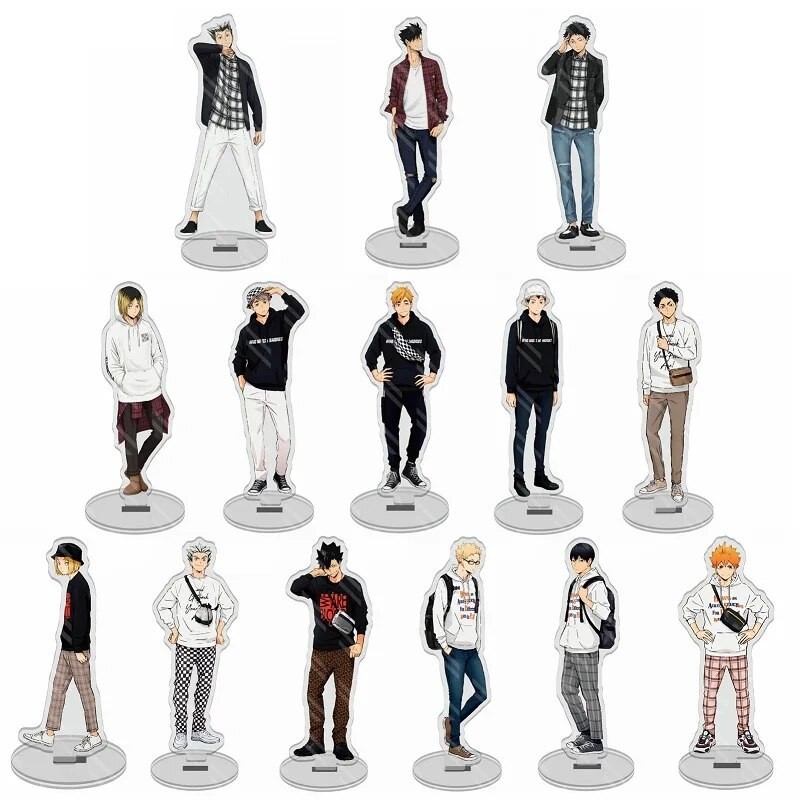 Mô hình Standee Haikyuu Hinata Shoyo Tobio Kenma Kuroo Akaashi Kotaro Kei Yaku 31 Phụ kiện trang trí để bàn góc học tập